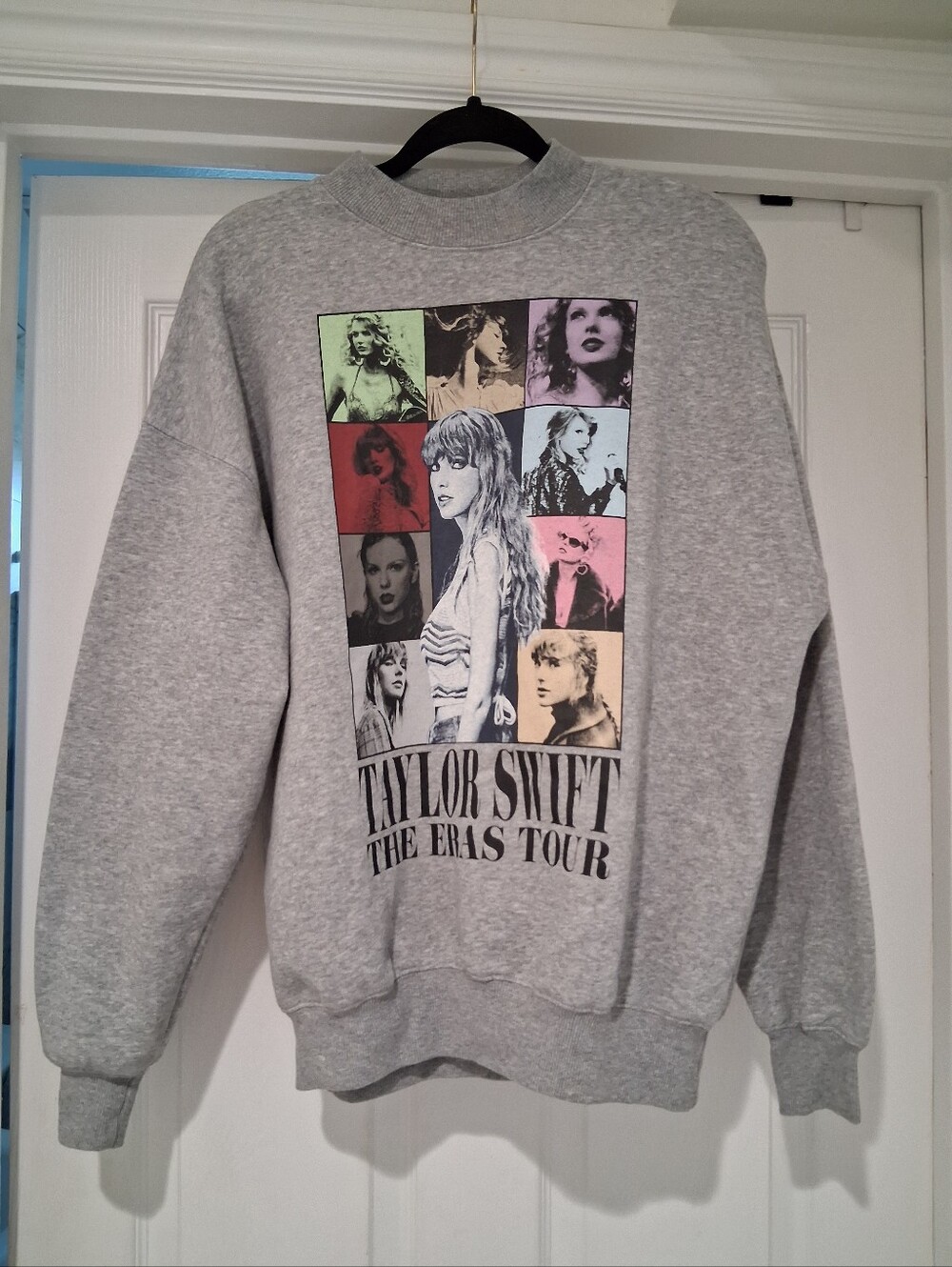 Taylor Swift Grey Multicolor Photo Block Sweatshirt